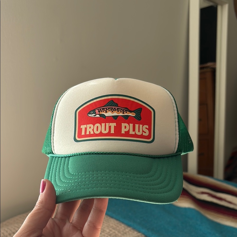 Green and White Fish Hat